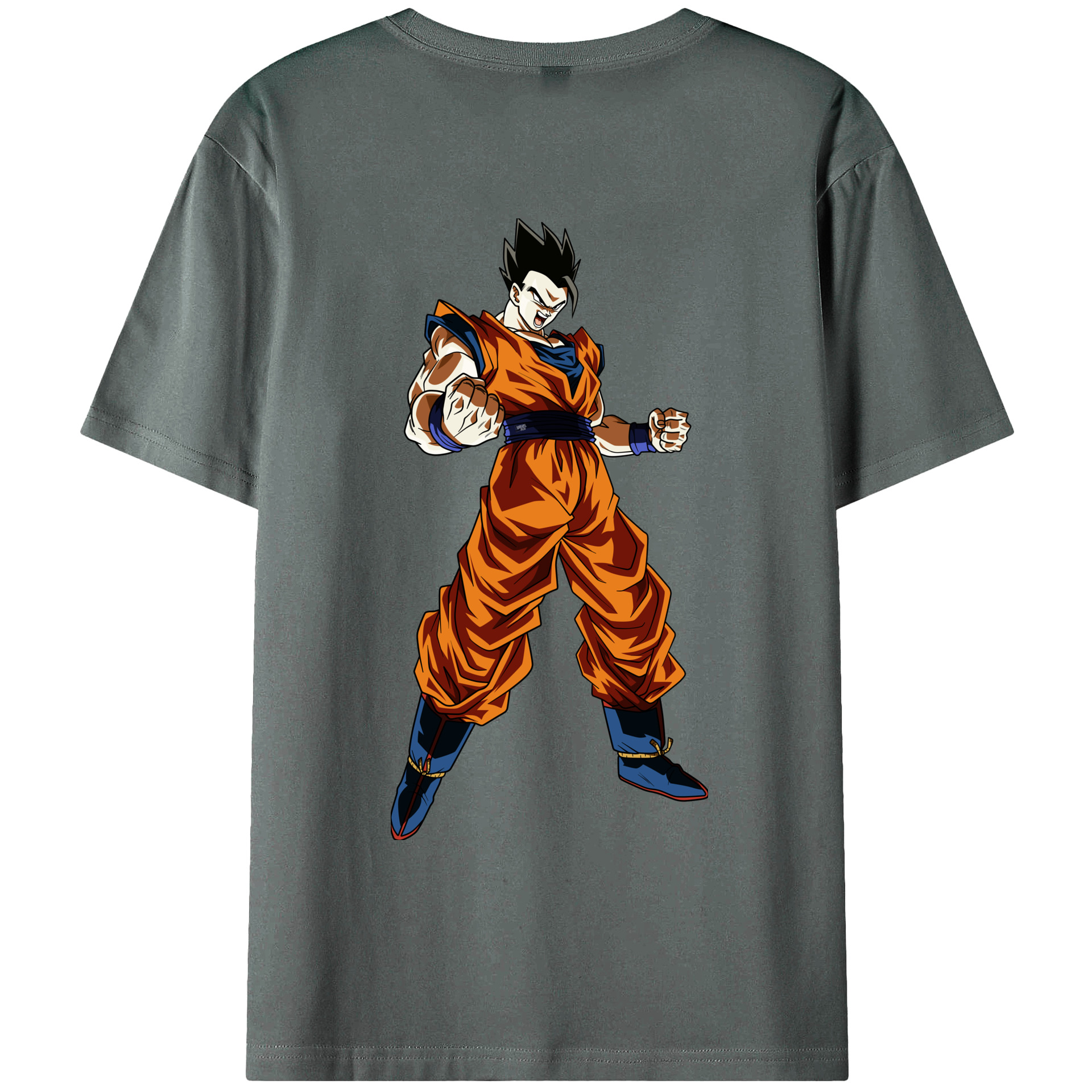 （画像用） ドラゴンボール 孫 悟飯（そんごはん）DRAGON BALL Son Gohan 綿100％ メンズ半袖Tシャツ（バックプリント） 通気性